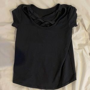 Simple black crisscross tee